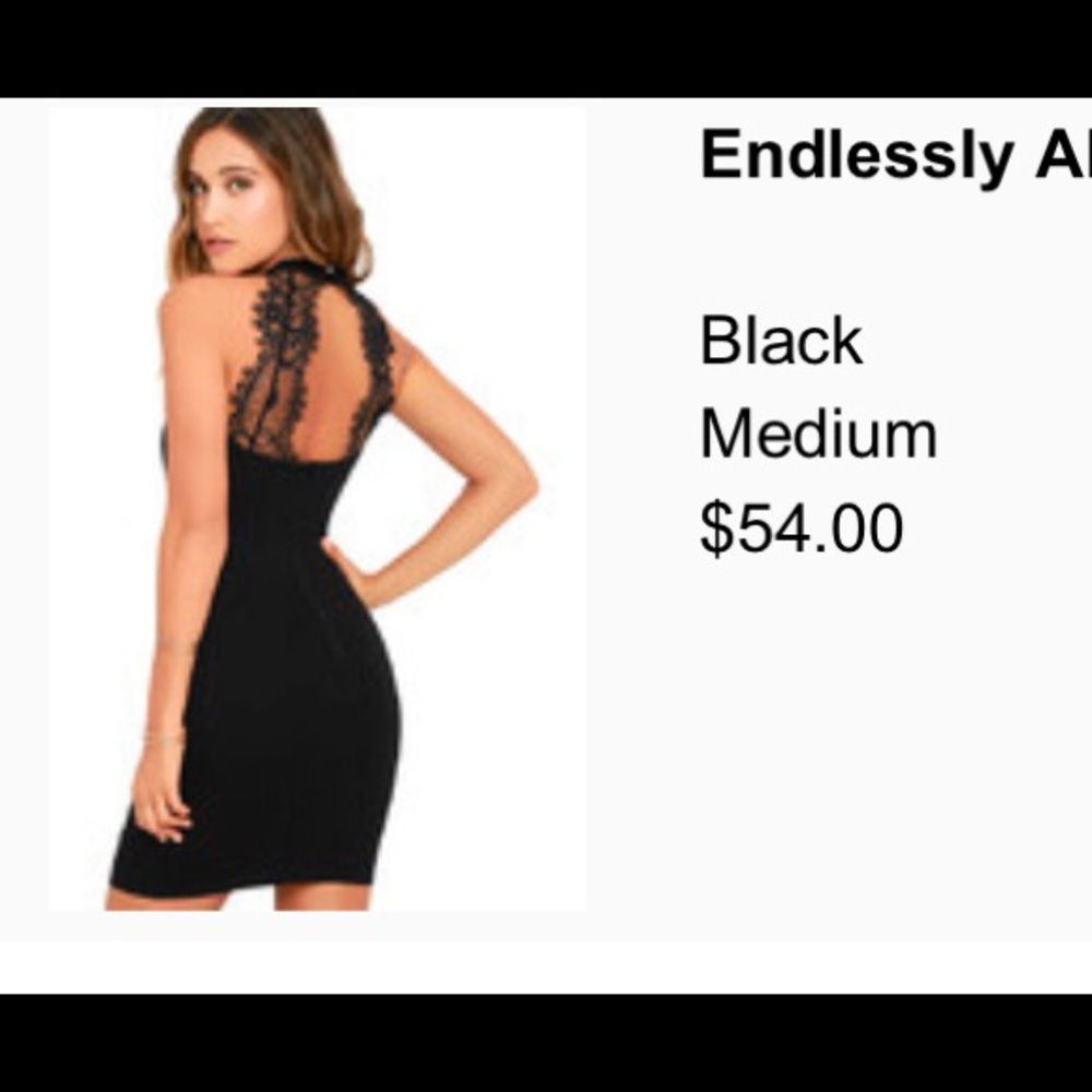 Lulus Endlessly Alluring Black Lace BodyCon Dress
